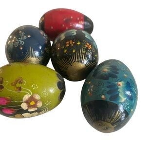 Colorful Hand-Painted Decorative Eggs